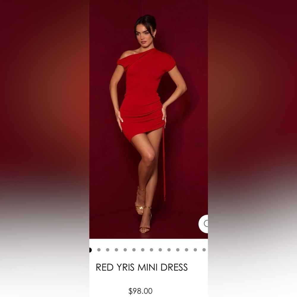 WANDER DOLL RED YRIS MINI DRESS NWT
